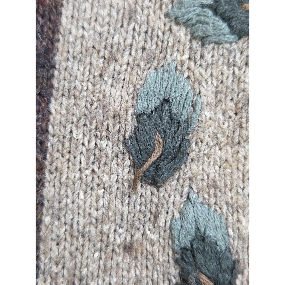 Vtg 2001 Hand Embroidered Sweater Hobbit Forest Cottage Christopher &‎ Banks S - Picture 8 of 11